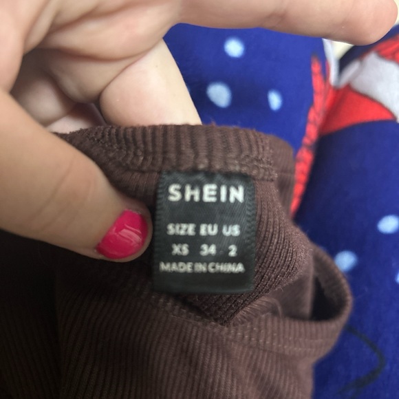 SHEIN Brown Ribbed Top - Picture 3 of 3